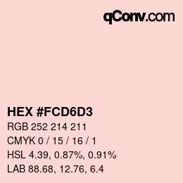 Color code: HEX #FCD6D3 | qconv.com