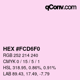 Color code: HEX #FCD6F0 | qconv.com