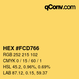 カラーコード: HEX #FCD766 | qconv.com
