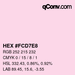 Color code: HEX #FCD7E8 | qconv.com