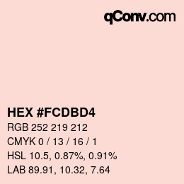Color code: HEX #FCDBD4 | qconv.com