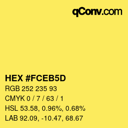 カラーコード: HEX #FCEB5D | qconv.com