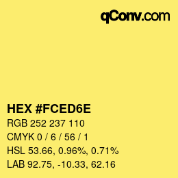 カラーコード: HEX #FCED6E | qconv.com