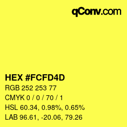 カラーコード: HEX #FCFD4D | qconv.com