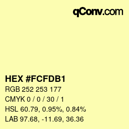 カラーコード: HEX #FCFDB1 | qconv.com