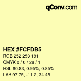 Color code: HEX #FCFDB5 | qconv.com