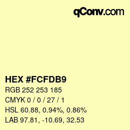 カラーコード: HEX #FCFDB9 | qconv.com