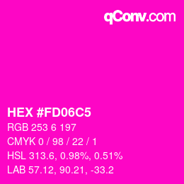 Color code: HEX #FD06C5 | qconv.com