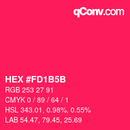 Color code: HEX #FD1B5B | qconv.com