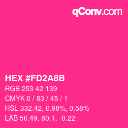 Color code: HEX #FD2A8B | qconv.com