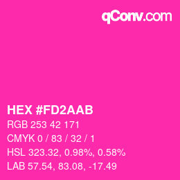 Color code: HEX #FD2AAB | qconv.com