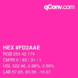 Color code: HEX #FD2AAE | qconv.com