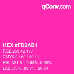 Color code: HEX #FD2AB1 | qconv.com