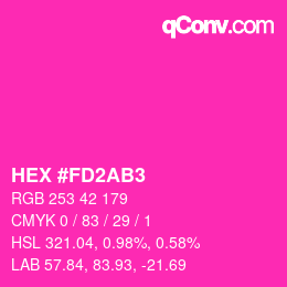 Color code: HEX #FD2AB3 | qconv.com