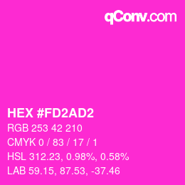 Color code: HEX #FD2AD2 | qconv.com