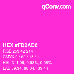 Color code: HEX #FD2AD6 | qconv.com