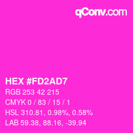Color code: HEX #FD2AD7 | qconv.com