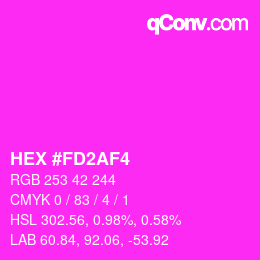 カラーコード: HEX #FD2AF4 | qconv.com