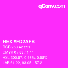 Color code: HEX #FD2AFB | qconv.com