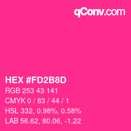 Color code: HEX #FD2B8D | qconv.com