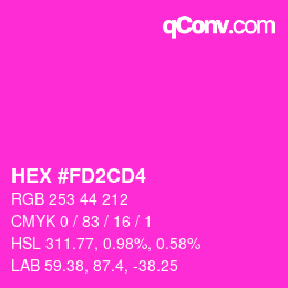 Color code: HEX #FD2CD4 | qconv.com