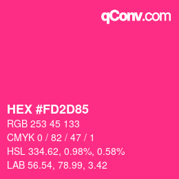 Color code: HEX #FD2D85 | qconv.com
