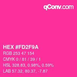 Color code: HEX #FD2F9A | qconv.com