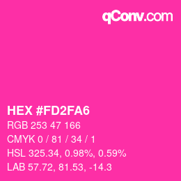Color code: HEX #FD2FA6 | qconv.com