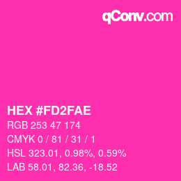 Color code: HEX #FD2FAE | qconv.com
