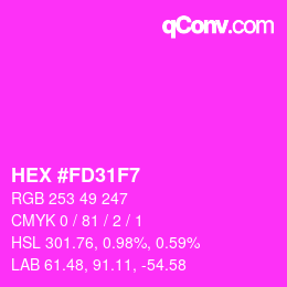 Color code: HEX #FD31F7 | qconv.com