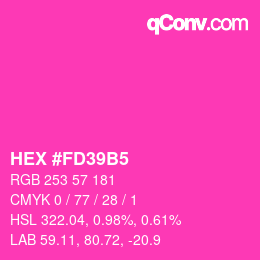 Color code: HEX #FD39B5 | qconv.com