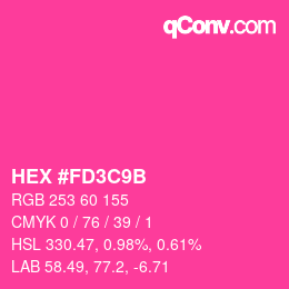 Color code: HEX #FD3C9B | qconv.com