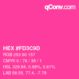 Color code: HEX #FD3C9D | qconv.com