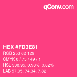 Color code: HEX #FD3E81 | qconv.com
