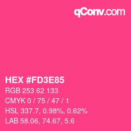 Color code: HEX #FD3E85 | qconv.com