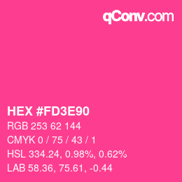 Color code: HEX #FD3E90 | qconv.com