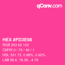 Color code: HEX #FD3E98 | qconv.com