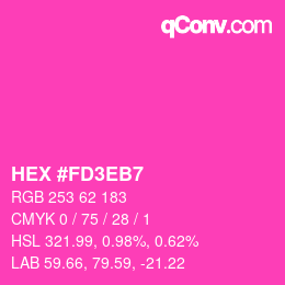 Color code: HEX #FD3EB7 | qconv.com