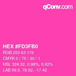 Color code: HEX #FD3FB0 | qconv.com