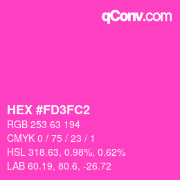 Color code: HEX #FD3FC2 | qconv.com