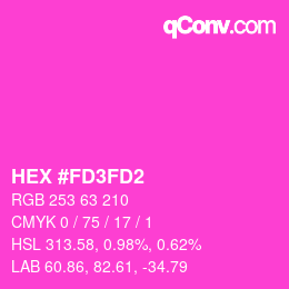 Color code: HEX #FD3FD2 | qconv.com