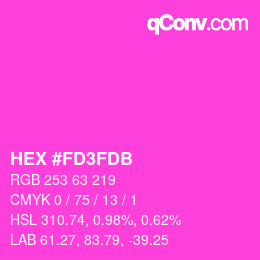 Color code: HEX #FD3FDB | qconv.com