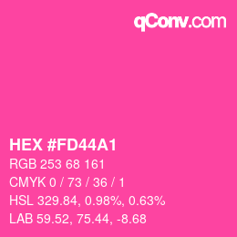 Color code: HEX #FD44A1 | qconv.com