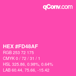 Color code: HEX #FD48AF | qconv.com