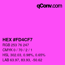 Color code: HEX #FD4CF7 | qconv.com