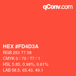 Color code: HEX #FD4D3A | qconv.com
