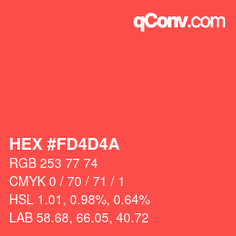 カラーコード: HEX #FD4D4A | qconv.com