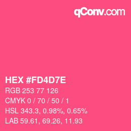 カラーコード: HEX #FD4D7E | qconv.com