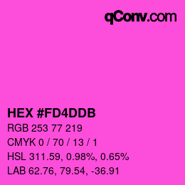 Color code: HEX #FD4DDB | qconv.com