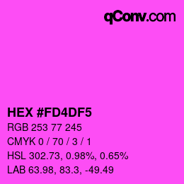 Color code: HEX #FD4DF5 | qconv.com